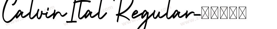 CalvinItal Regular字体转换